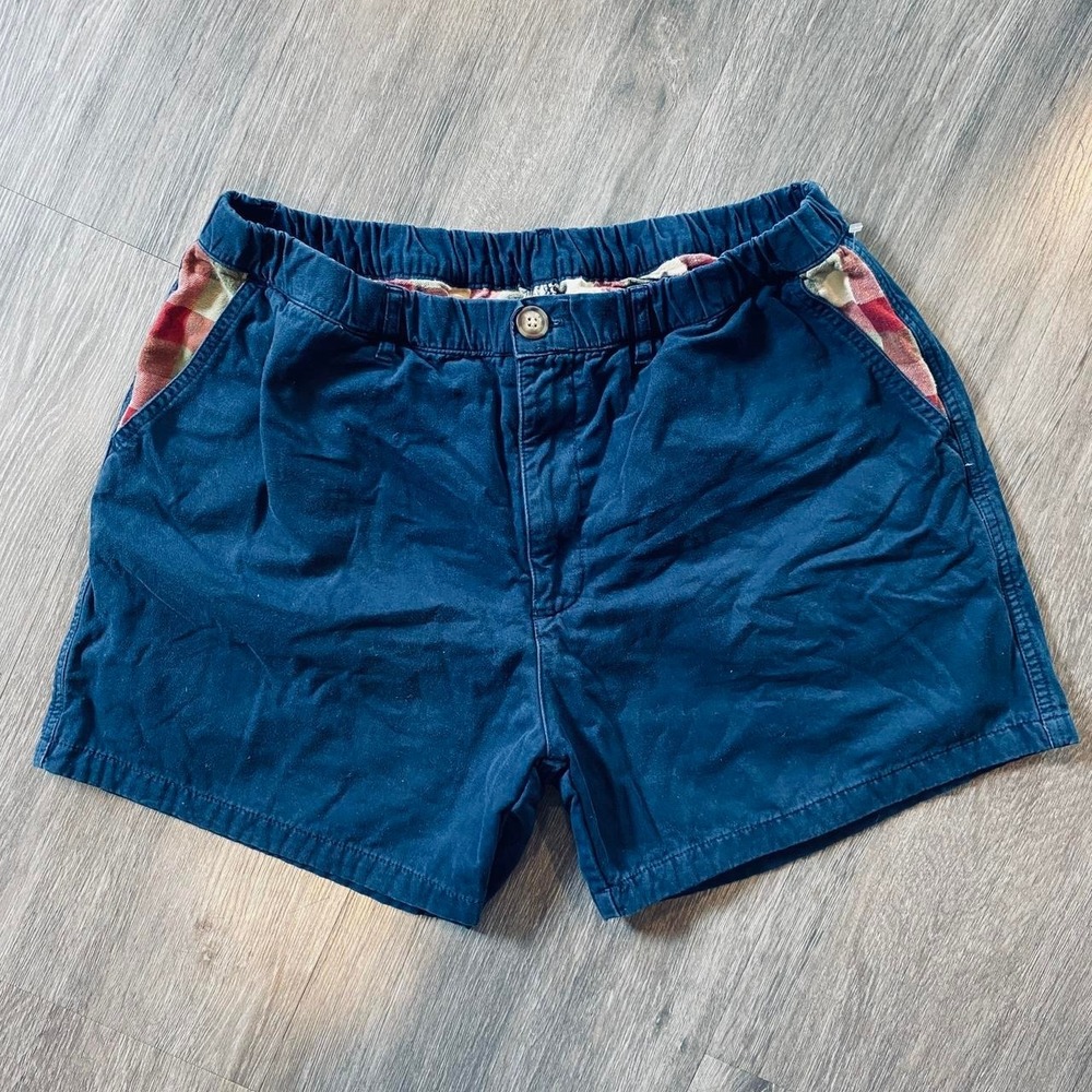 Chubbies Mens XL plaid lining 5" Inseam Blue w/Pockets Summer lounging classy